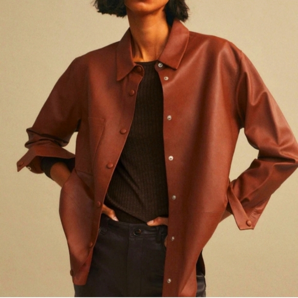 Mango Genuine Leather Jacket